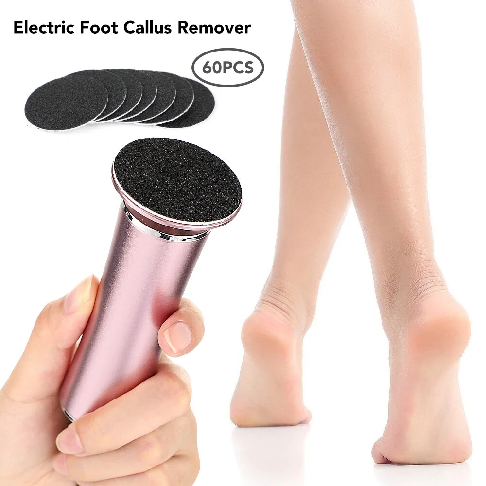 (image for) Electric Foot Callus Remover Foot Care File Heels Dead Skin Pedicure Tool Electronic Foot Grinder and Replacement Sandpaper